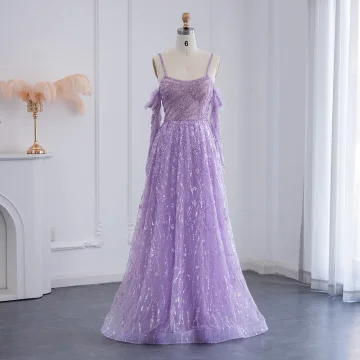 Sexy Vert Citron Perlage Paillettes Robe De Bal 2024 Princesse Bretelles Spaghetti 3 4 Manches Dos Nu Longue Promo Robe De Ceremonie