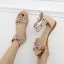 Fashion Black Holiday Beach Flat Womens Sandals 2022 Ankle Strap Open / Peep Toe Sandals