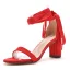 Roman Black Summer Street Wear Womens Sandals 2023 Ankle Strap 7 cm Stiletto Heels Open / Peep Toe Sandals High Heels