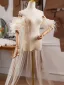 Charming Champagne Handmade  Puffy Short Sleeve Tassel Prom shawl 2025