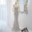 Sexy Silver Sequins Evening Dresses 2023 Trumpet / Mermaid V-Neck Short Sleeve Backless Floor-Length / Long Evening Party Formal Dresses