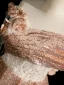 Sparkly Champagne Beading Sequins Tassel Prom Dresses 2024 A-Line / Princess Off-The-Shoulder Short Sleeve Backless Floor-Length / Long Prom Formal Dresses