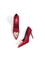 Chinese style Red Pearl Rhinestone Wedding Shoes 2026 Leather 8 cm Stiletto Heels Pointed Toe Wedding Pumps High Heels