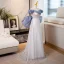 Schöne Himmelblau Perlenstickerei Pailletten Abendkleider 2023 A Linie Off Shoulder Ärmellos Rückenfreies Schleife Lange Abend Festliche Kleider