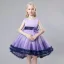 Chic / Beautiful Champagne Appliques Sequins Birthday Flower Girl Dresses 2023 A-Line / Princess Scoop Neck Sleeveless Bow Short Flower Girl Dresses
