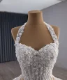 Gorgeous White Handmade Beading Sequins Ball Gown, Strapless Sleeveless Backless Formal Dress main image 1