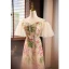 Chic / Beautiful Beading Pearl Multi-Colors Sequins Lace Flower Prom Dresses 2023 A-Line / Princess Off-The-Shoulder Short Sleeve Backless Floor-Length / Long Prom Formal Dresses