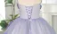 Chic / Beautiful Lavender Sequins Birthday Flower Girl Dresses 2025 Ball Gown Strapless Sleeveless Backless Floor-Length / Long Flower Girl Dresses