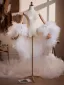 Éthéré Blanche Volants Fait main Soirée Tulle châle 2026