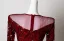 Bling Bling Burgundy Rhinestone Sequins Evening Dresses 2026 Trumpet / Mermaid Scoop Neck Long Sleeve Sweep Train Formal Dresses