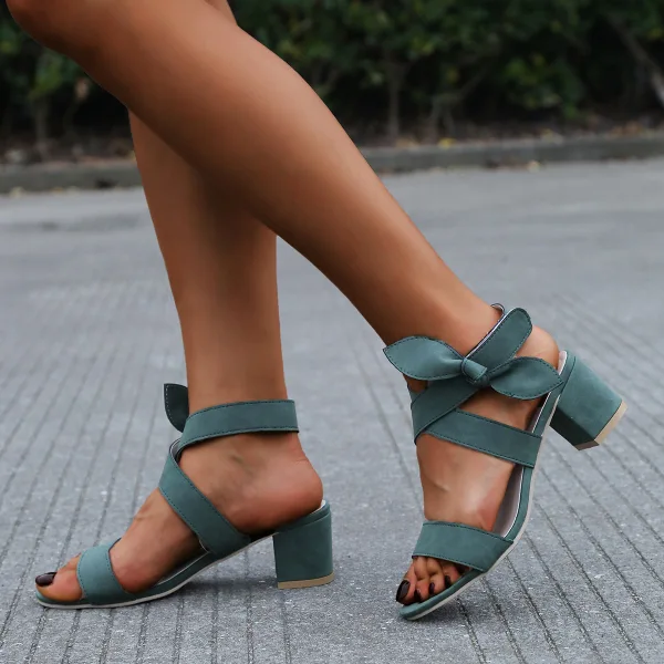 Modest / Simple Summer Orange Street Wear Womens Sandals 2022 Bow X-Strap 5 cm Stiletto Heels Open / Peep Toe Sandals High Heels