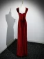 Sexy Burgundy Velvet Evening Dresses 2023 Trumpet / Mermaid Square Neckline Sleeveless Backless Floor-Length / Long Formal Dresses