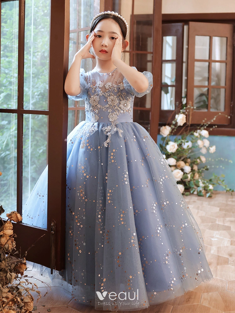 Formal Vntage Party Dress For Girl Children Costume Flower Princess Dresses  Girls Clothes Wedding Evening Gown 3-14 Year - AliExpress