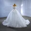 High-end White Beading Pearl Sequins Lace Flower Appliques Wedding Dresses 2023 Ball Gown Spaghetti Straps Sleeveless Backless Court Train Wedding