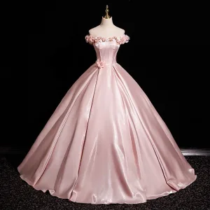 Elegante Rosa Applikationen Ballkleider 2025 Ballkleid Bandeau Ärmellos Rückenfreies Lange Festliche Kleider