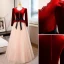 Elegante Bordeaux Velour Suede Winter Galajurken 2023 A lijn Ronde Hals Kralen Strik Gordel Lange Mouwen Lange Gala Gelegenheid Jurken