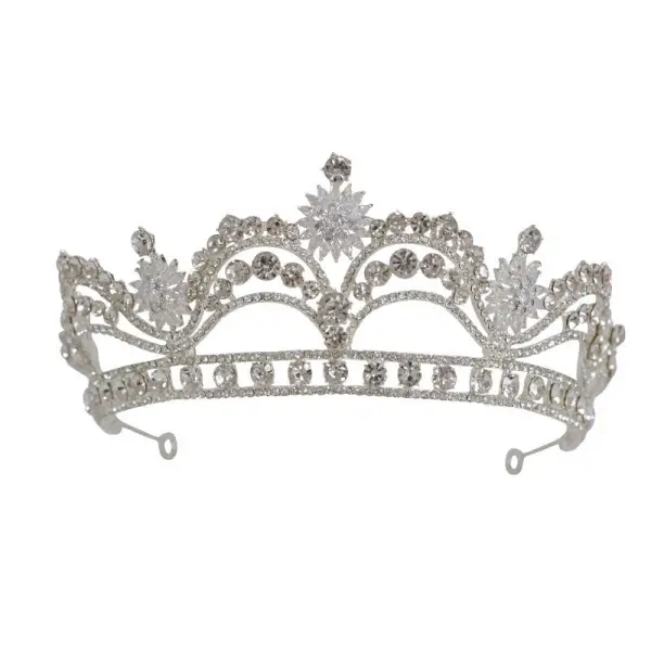 Sjarmerende Sølv Rhinestone Zirkon Bryllup Har Tilbehor Tiara 2022 Legering Tiara