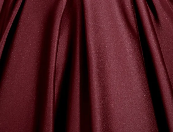 Modest / Simple Vintage / Retro Burgundy Satin Prom Dresses 2025 Ball Gown Off-The-Shoulder Short Sleeve Backless Floor-Length / Long Formal Dresses