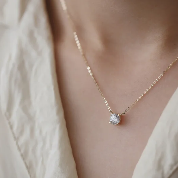 Simple Doré Argent sterling Zircon Colliers Accessorize 2023