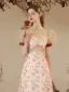 Mode Rouge Perle Noeud Paillettes Robe De Soirée 2023 Princesse Encolure Dégagée Gonflée Manches Courtes Dos Nu Longue Soirée Robe De Ceremonie