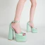 Amazing / Unique Blushing Pink Satin Cocktail Party Summer Womens Sandals 2022 Ankle Strap 14 cm Thick Heels Open / Peep Toe Sandals High Heels