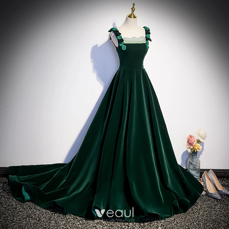 modest green prom dresses