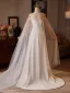 Minimalist White A-Line / Princess Wedding Dresses 2025 Strapless Sleeveless Backless Sweep Train Wedding