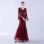 Sparkly Black Sequins Evening Dresses 2024 Trumpet / Mermaid V-Neck Bell sleeves Backless Floor-Length / Long Evening Party Formal Dresses