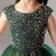 Vintage / Retro Dark Green Sequins Flower Girl Dresses 2022 A-Line / Princess Scoop Neck Sleeveless Prom Floor-Length / Long Flower Girl Dresses