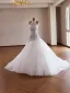 Luxury / Gorgeous White Handmade  Beading Pearl Rhinestone Lace Flower Wedding Dresses 2026 Trumpet / Mermaid Halter Sleeveless Backless Court Train