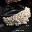 Vintage / Retro Beige Braid Pearl Bridal Hair Accessories 2023 Alloy Wedding Tiara