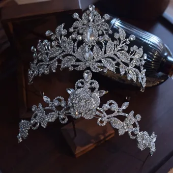 Amazing Unique Silver Rhinestone Alloy Wedding Tiara Bridal Hair Accessories 2025