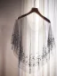 Modest / Simple Black Rhinestone Tulle shawl 2025