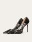Elegante Witte Kant Bloem Bruidsschoenen 2025 10 cm Naaldhakken / Stiletto Spitse Neus Huwelijk Pumps Hoge Hakken