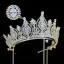 Baroque Bling Bling Argenté Faux Diamant Accessoire Cheveux Mariage 2024 Zircon Alliage Mariage