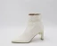 Mode Ivory / Creme Perle Satin Winter Brautschuhe 2024 8 cm Stilettos Spitzschuh Hochzeit Stiefel