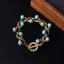 Vintage / Retro Mint Green Handmade  Turquoise Turquoise Rhinestone Prom Bracelets Earrings Necklace Accessories 2025