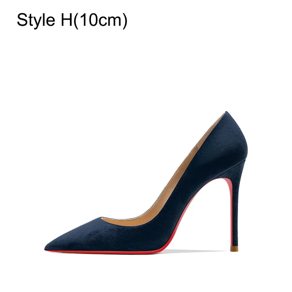 Fashion Black Suede Evening Party Pumps 2023 12 cm Stiletto Heels Pointed Toe Pumps High Heels