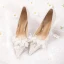 Charming White Pearl Appliques Wedding Shoes 2024 Leather 10 cm Stiletto Heels Pointed Toe Wedding Pumps High Heels