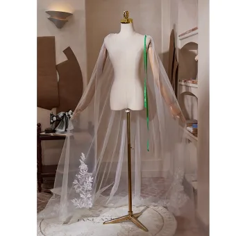 Élégant Blanche Fait Main En Dentelle Fleur Tulle Châles Vestes Enveloppements 2024