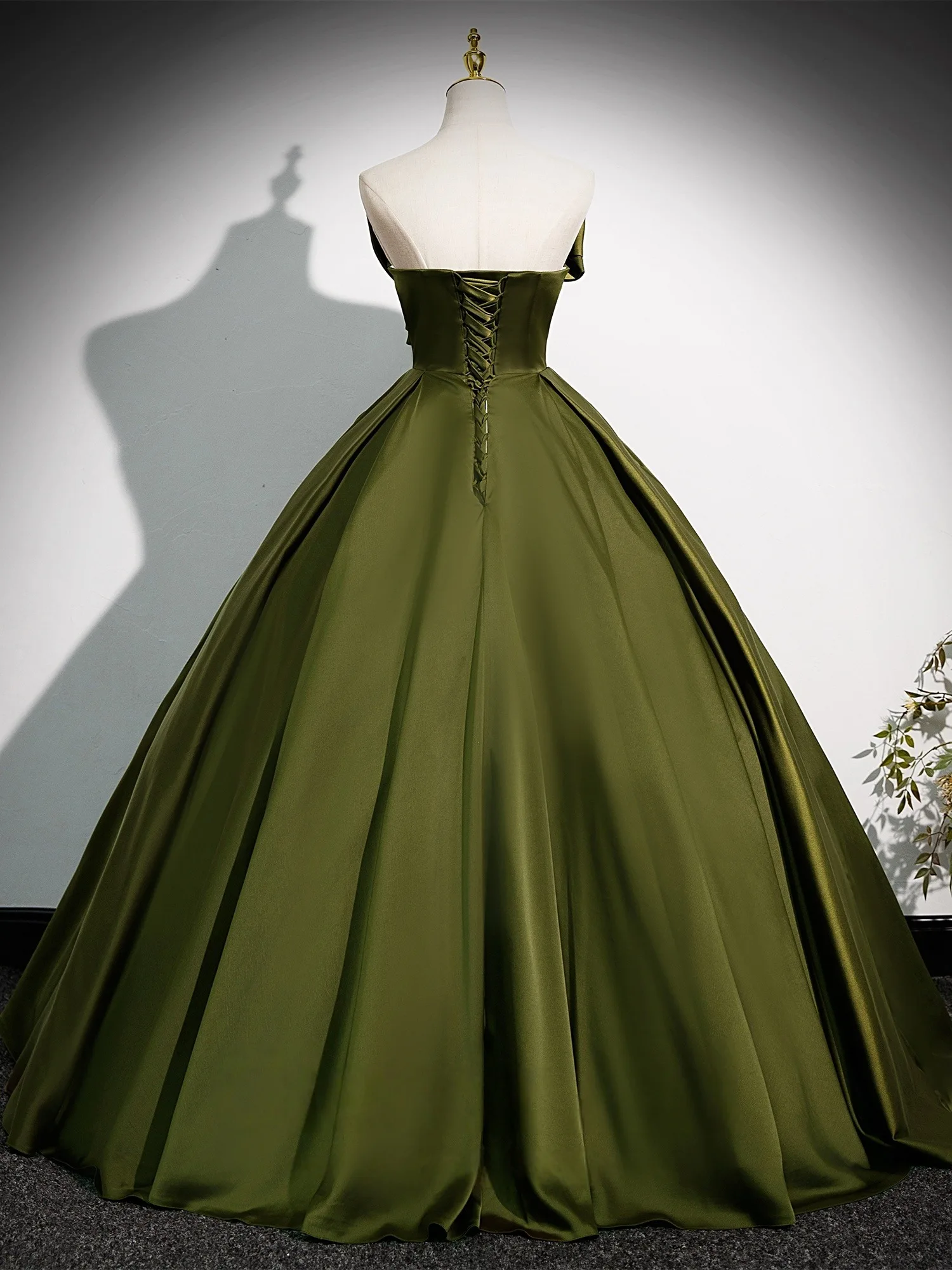 sage green satin hoco dress Sage