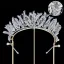 High-end Silver Rhinestone Zirkon Brud Huvudbonad 2024 Bröllop Tiara Krona