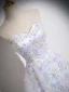 Charming White Appliques Sequins Prom Dresses 2024 A-Line / Princess Strapless Sleeveless Backless Floor-Length / Long Prom Formal Dresses