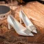 Edles Weiß Strass Satin Brautschuhe 2024 6 cm Spitzschuh Hochzeit Pumps Hochhackige Block Absätze