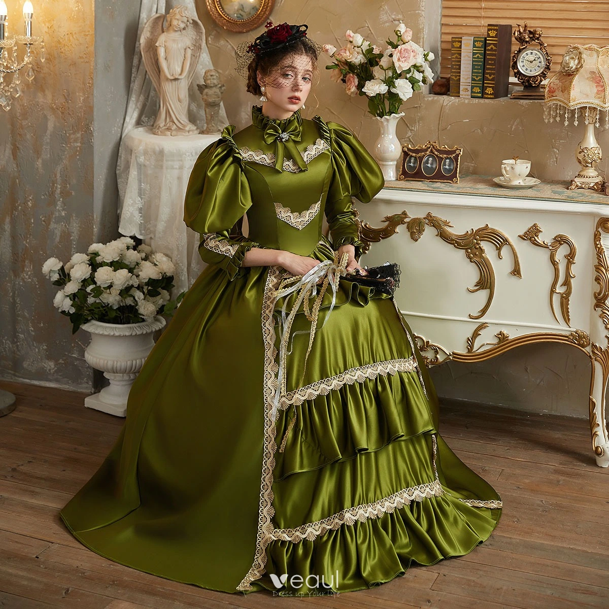 slim fit dress slacks Green Peacock Wedding Dress Sweet 16 Dress Cinderella Ball Gown 222189 –  Viniodress main image 1