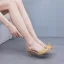 Sexy Gold Pearl Evening Party Womens Sandals 2024 6 cm Stiletto Heels Pointed Toe Sandals High Heels