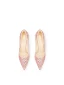 Glitter Blozen Roze Pailletten Avond Pumps 2024 Leer 10 cm Naaldhakken / Stiletto Spitse Neus Pumps Hoge Hakken