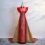 Chinese style Yellow Evening Party Floor-Length / Long Cheongsam 2025 Trumpet / Mermaid High Neck Sleeveless