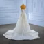 High End Weiß Perlenstickerei Perle Strass Brautkleider / Hochzeitskleider 2022 Meerjungfrau Bandeau Ärmellos Rückenfreies Hof-Schleppe Hochzeit