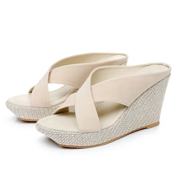 Fashion Black Beach Street Wear Pierced Womens Sandals 2024 9 cm Wedges Open / Peep Toe Sandals High Heels